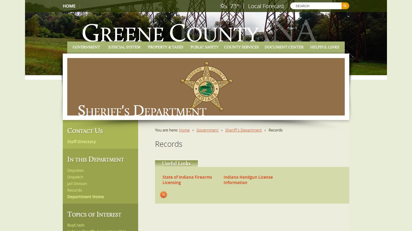 Records / Greene County, Indiana
